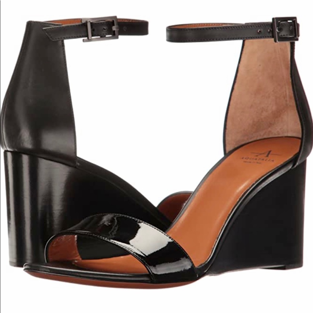 Aquatalia Women's Nina Patent/Calf Dress Sandal